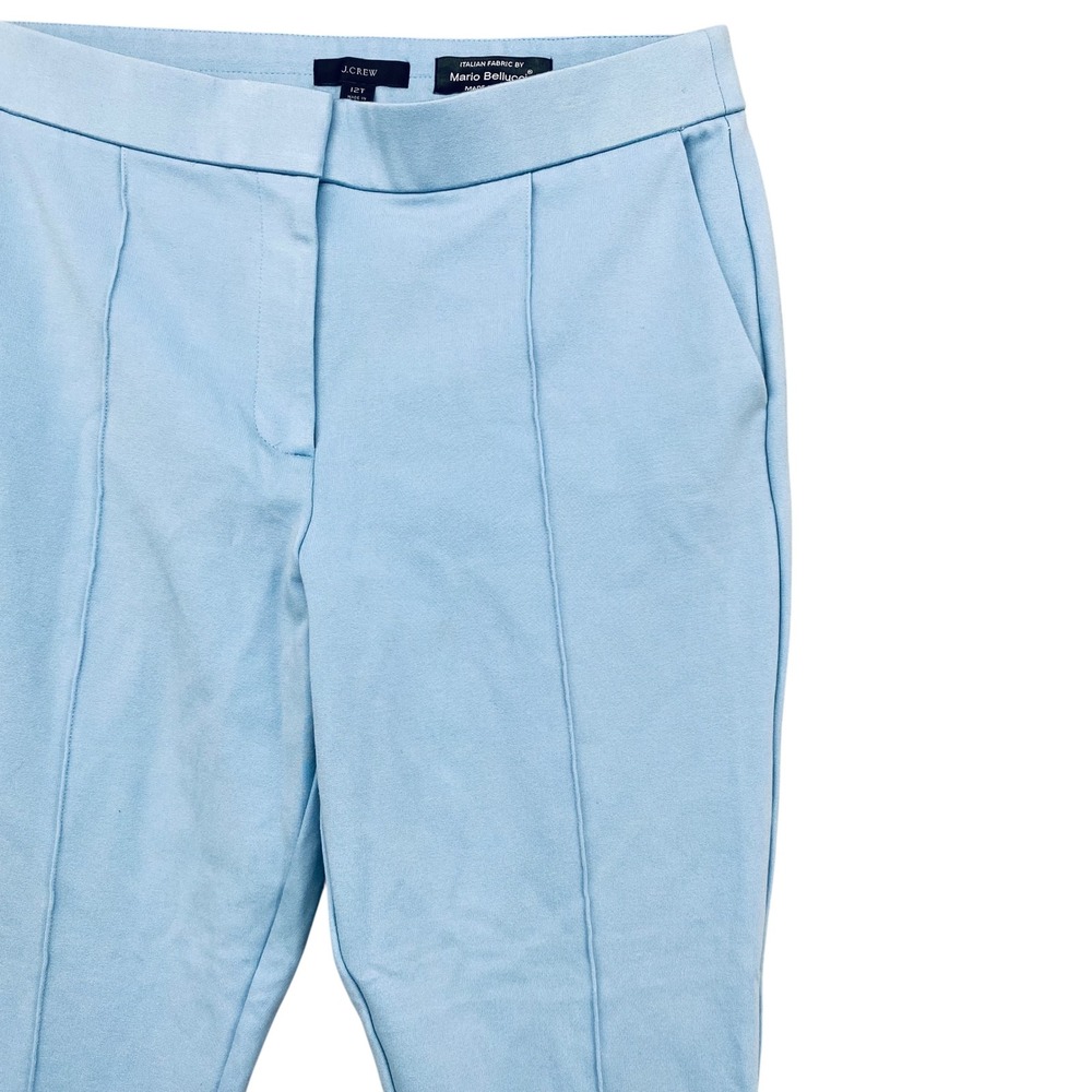 J.Crew‎ Mario Bellucci Italian Fabric Baby Blue Tall Ankle Pants 12T - Picture 3 of 7